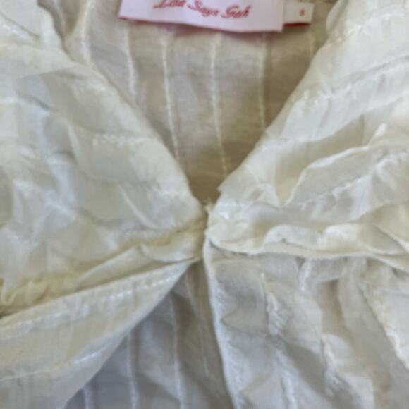 Lisa Say Gah Sz S Ivy Top Vanilla Ruffle Tank Top - Picture 9 of 16